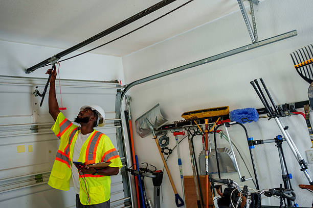 Professional Garage Door Installation technician working in Bedford Heights, OH